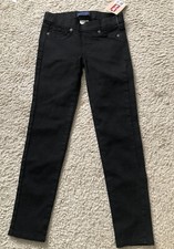 LEVIS Girls 8R Black Super Skinny Pull On Jean Leggings Denim Super Stretchy