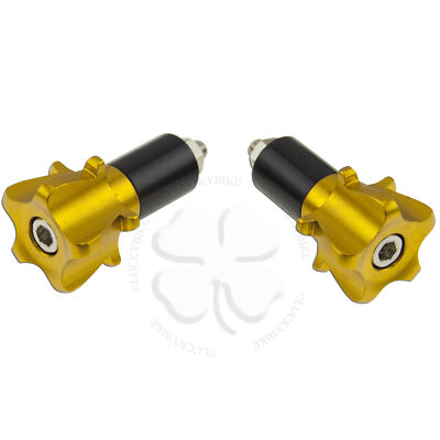 Handle Bar End CNC Striker Gold Hollow 7/8 Bars 6mm Slug Weight Slider