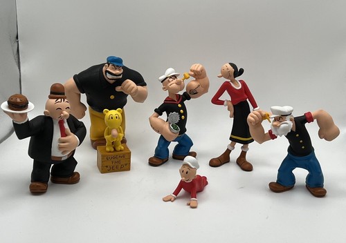 Dark Horse Popeye 7 Figurine Set Popeye Olive Oyl Bluto Wimpy Swee’ Pea K F S
