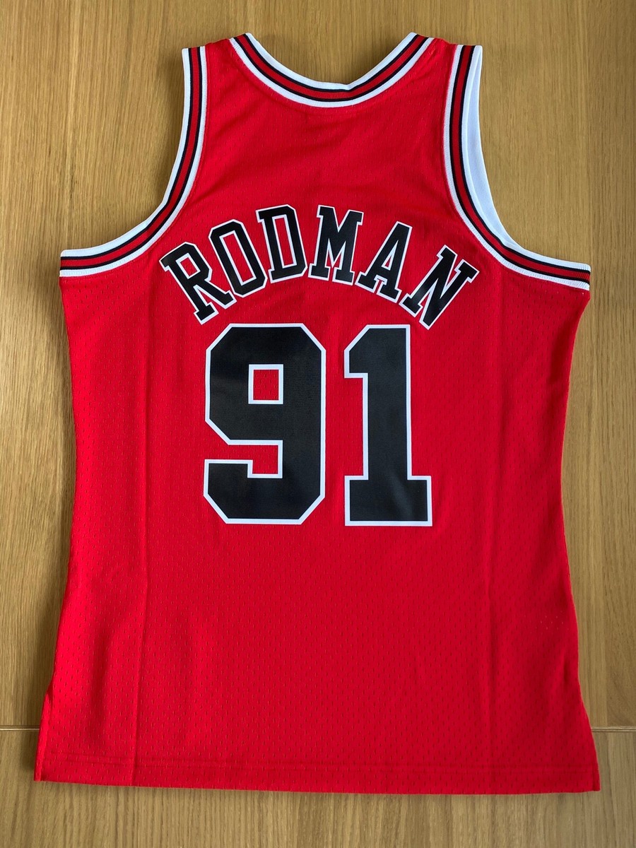 XL Mitchell＆Ness NBA JERSEY BULLS RODMAN Dennis Rodman Chicago Bulls Mitchell & Ness NBA Throwback