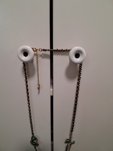 Betsey Johnson Rhinestone Cobra Snake Multi Strand Long Necklace Vintage - Picture 5 of 6