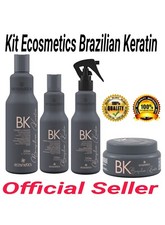 Ecosmetics Brazilian Keratin Kit Shampoo Conditioner Fluid Mask