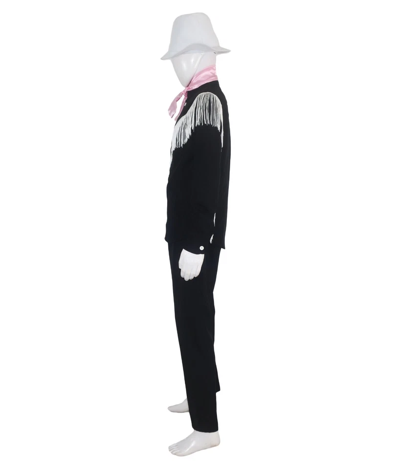 Disfraz de vaquero occidental blanco y negro HPO para hombre adulto película, HC-2026 Foto 3 de 4