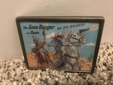 Lone Ranger Hologram Tonto TV Show Western Cowboy 1976 Vintage Belt Buckle