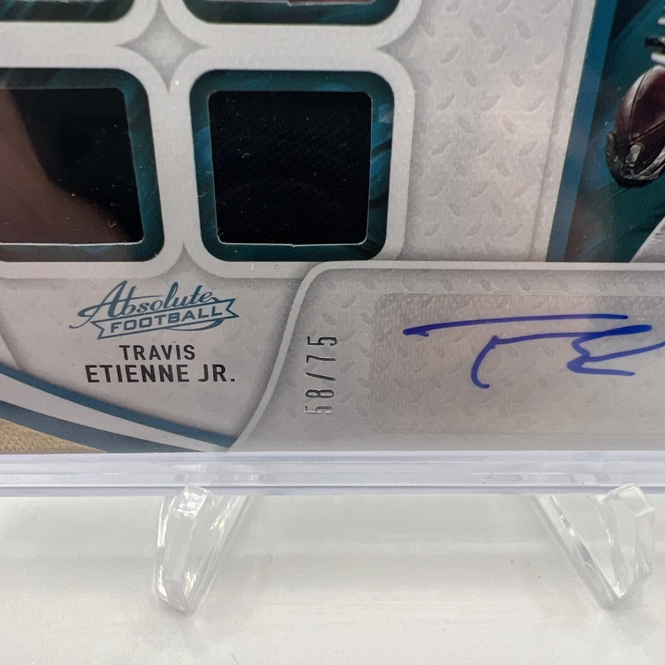 2021 Absolute Football Travis Etienne Jr. Rookie Premiere Materials Auto 58/75 - Image 3 of 4