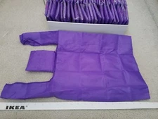 3 x Brand New Purple Foldable Pocket Reusable Tote Bags
