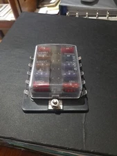 10-Way RV/Boat Fuse Block Blade Fuse Box DC LED Indicator Fuse Block