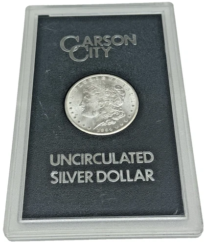 1884-CC Carson City Morgan Silver Dollar Uncirculated In Case