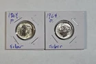 1964 P & D Roosevelt Dimes BU Silver Investment 90% Silver 2 Coin Lot #A-805