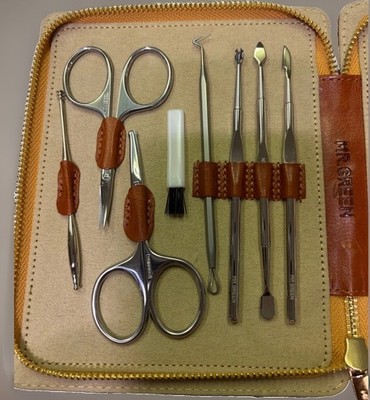 Mr. Green Professional Manicure Set Pedicure Kit Stainless Steel - Leather