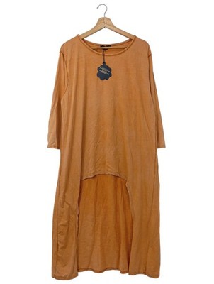 LINDSAY MODA Tunikakleid Damen Kleid Gr. DE 40 hellorange Casual-Look