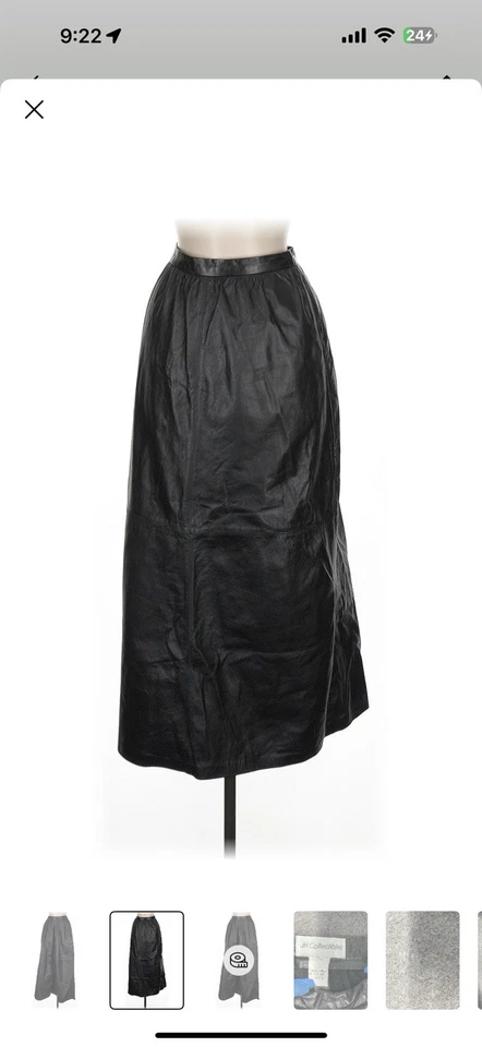 Maxi 6 de cuero genuino negro JH Collectibles Foto 3 de 4