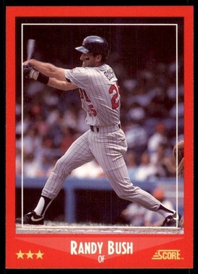 1988 Score. Randy Bush Baseball Cards #292