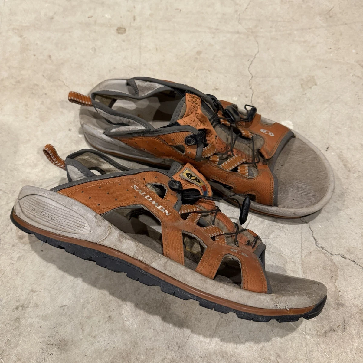 Salomon Men\'s 12 Tech Sandals Gray Trail Hiking Contagrip Urban Water Shoes salomon water shoes products for sale | eBay main image 3