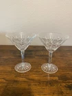 PAIR Of VTG WATERFORD LISMORE Martini Glasses 6 1/8"H (1 HAS INSCRIPTION)