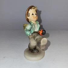 Vintage Hummel Goebel Figurine Globe Trotter German Boy with Umbrella and Basket
