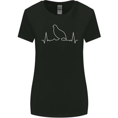 Gildan Damen T-Shirt mit weitem Schnitt Quail Bird ECG Jersey Knit