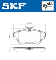 Vkbp 80321 Skf Bremsbelagsatz, Scheibenbremse FüR Vw