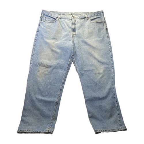 Vintage Faded Glory Jeans Mens 48x30 Baggy Straight Leg Y2K Light Wash Denim 90s