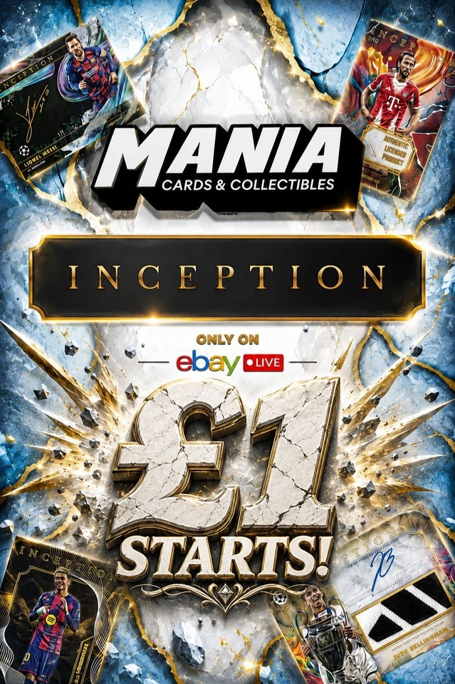 £1 STARTS FULL CASE TOPPS UCC INCEPTION HOBBY  ⚽ HEAD TO HEAD LIVE AT LCS