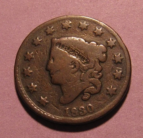 Photo of a 1830-P Large Cent from an eBay listing that sold on Jul 18, 2026