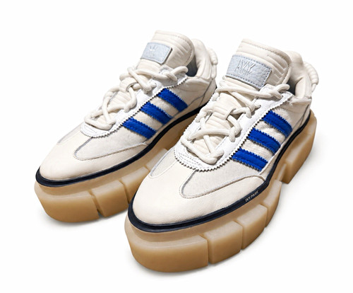 adidas IVY PARK Low Top Lace-Up Athletic Sneakers Solid White Blue Beige