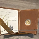 U.S. Mint 2015 $5 American Gold Eagle 1/10 oz Gold Proof Coin Box COA