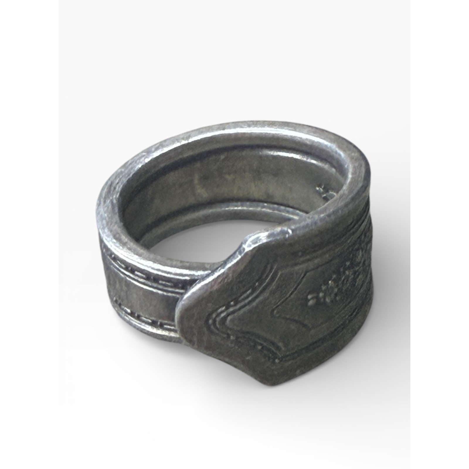 Artisan Spoon Ring Statement Ring Repurposed Silv… - image 2