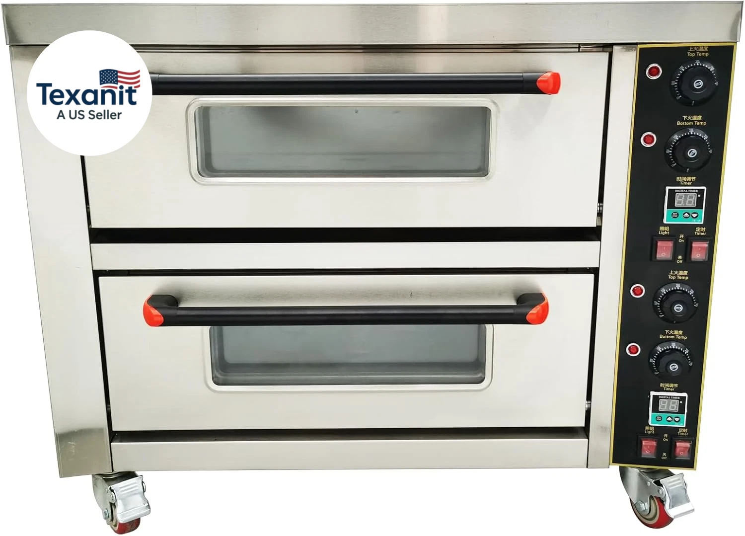 Commercial Pizza Oven Double Deck Movable Electric Pizza Oven Stainless Steel Mu
Opens in a new wind