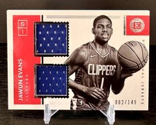 2017-18 Panini Encased #DR-JE Jawun Evans Dual Rookie Jerseys #/149