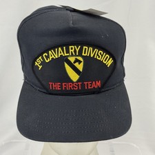 NEW United States Army Hat Cap 1st Cavalry Division Black Embroidered Adjustable