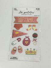 Paper Studio Baby Girl Dimensional Stickers 11 Pcs