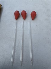 10ml Glass Graduated Pipettes Lab Dropper with Red Rubber Cap and Scale 3 Pack 