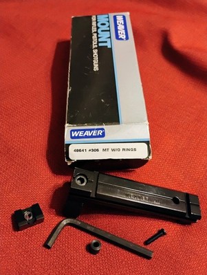 New Weaver USA scope mount base, fits Ruger Mark I or Mark II #306 gloss black 