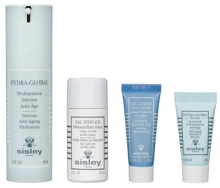 Sisley Hydra-Global Luxury Anti-Ageing Skincare Set 4-Piece Cream Serum Mask NEW