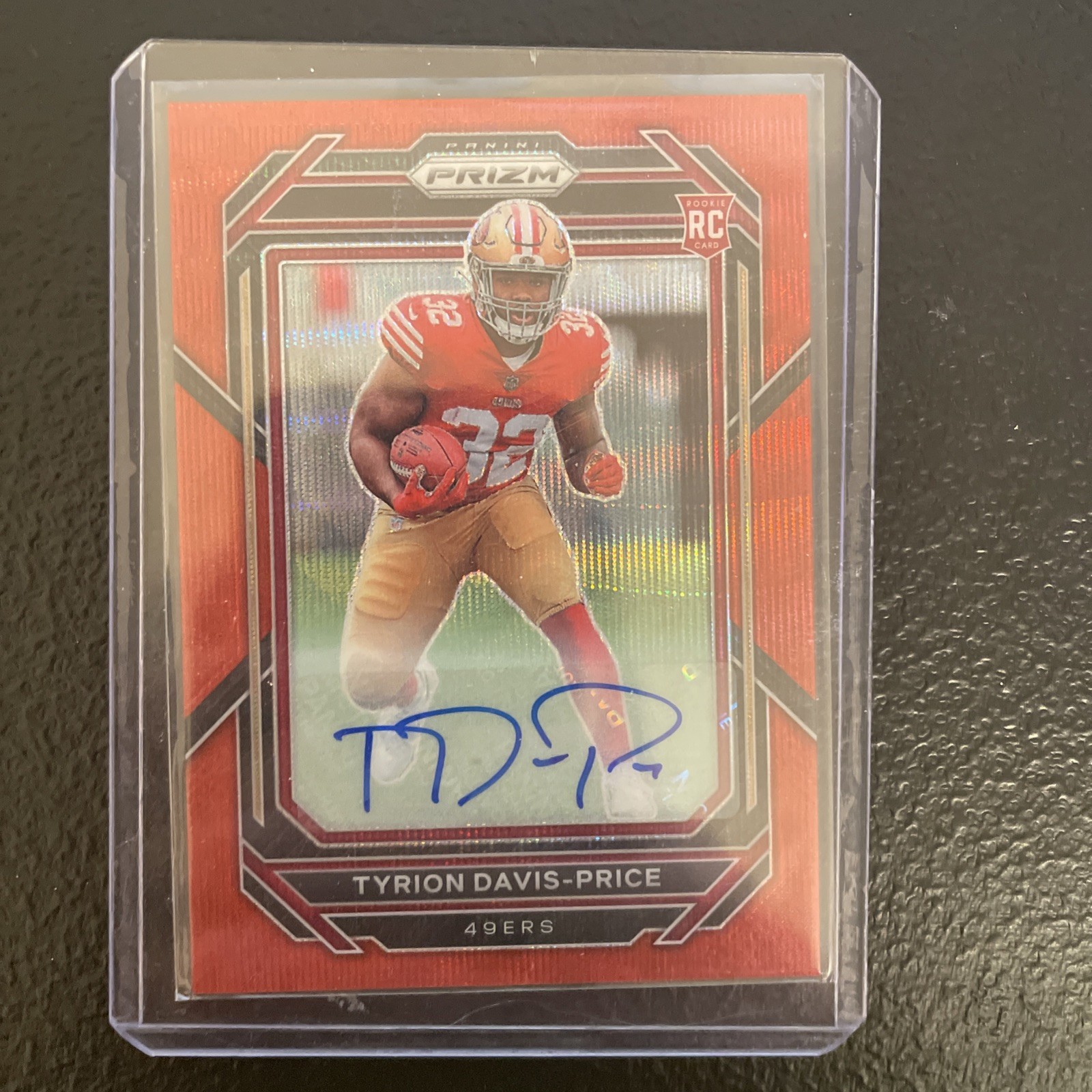 2022 Panini Prizm rookies Tyrion Davis-Price #320 Red Wave Prizm Auto  /149