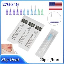 20pcs/box Tattoo Micro Needles Disposable Sterile Injection Syringe Tips Needle