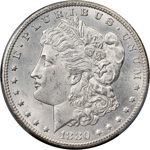 1880/79-CC Rev 78 Morgan Silver Dollar PCGS MS62 Blast White Nice Strike