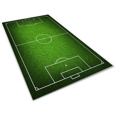 Kids Soccer Football Rug Green 3X5ft/90X150CM Anti Skid Rubber Backing