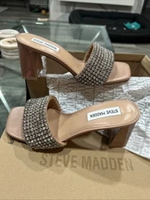 Steve Madden Laney Blush Size 7 1/2 Heels With Crystals