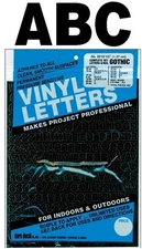 Permanent Adhesive Vinyl Letters & Numbers 1/2" GOTHIC BLACK  ""SHIPS TODAY""