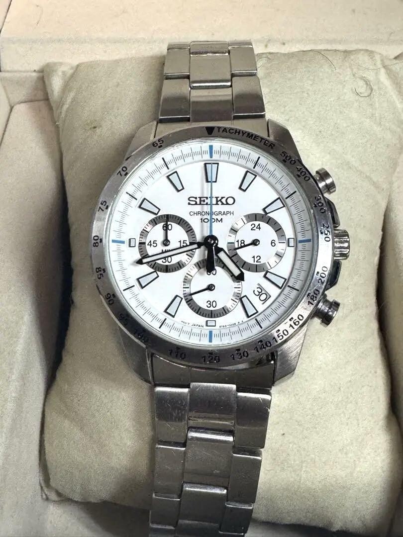 USED Excellent] SEIKO Chronograph 8T63-00D0 Men's Watch No