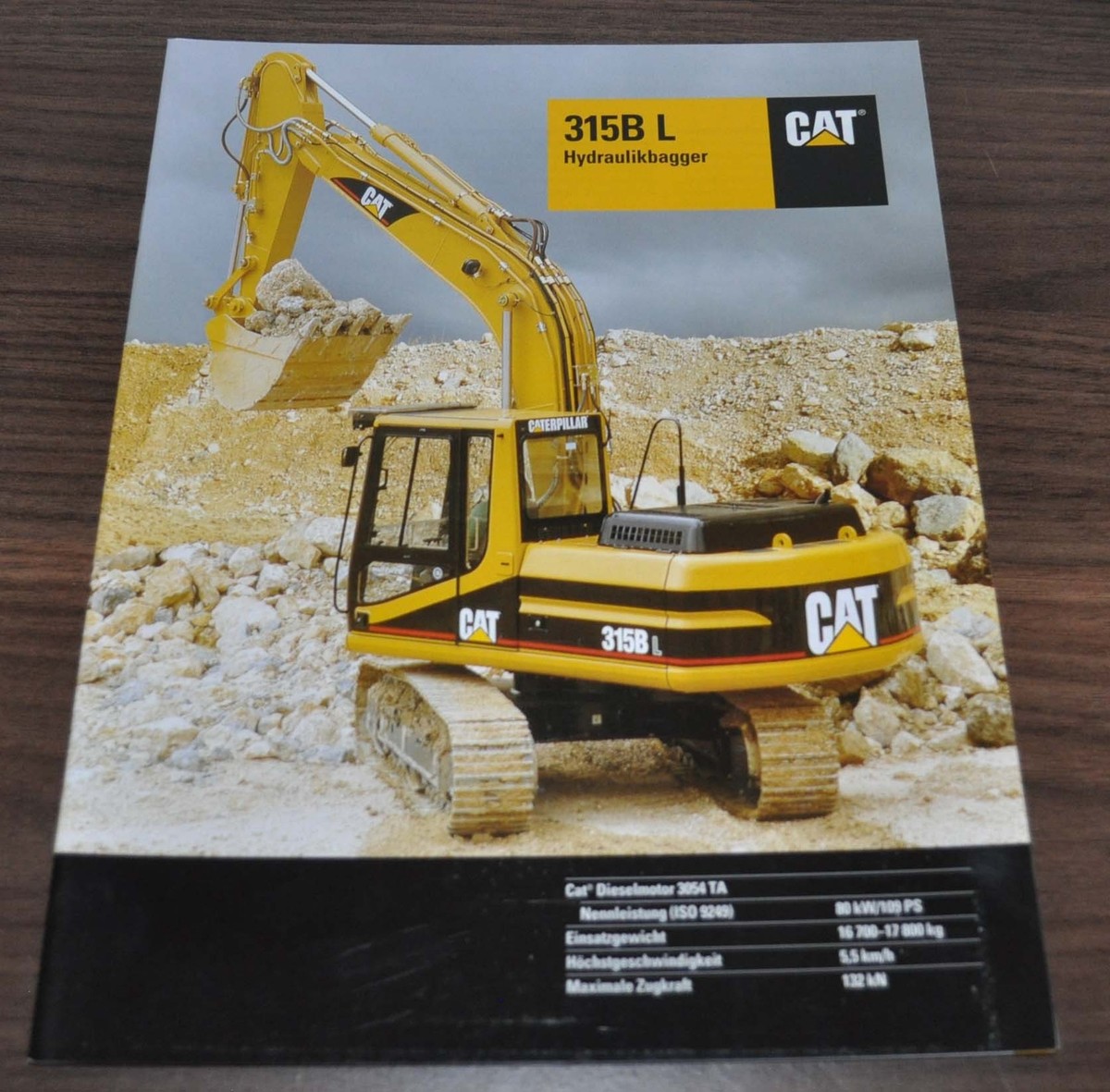 Caterpillar 315B L Bagger Excavator Cat Specification Brochure