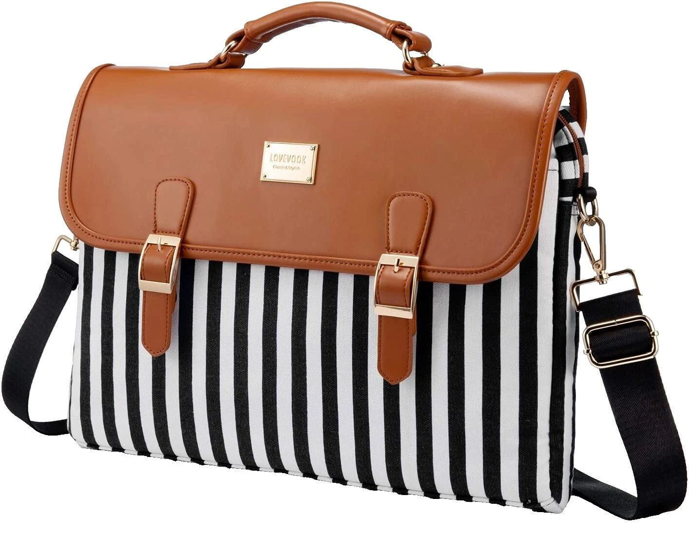 Marrón a Rayas estuches y bolsos para Laptop