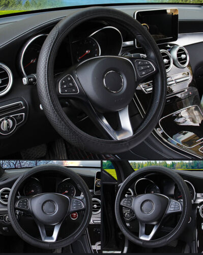 Cubierta Universal Volante Coche 15"/15 pulgadas Microfibra Cuero Antideslizante Automático - Imagen 9 de 22