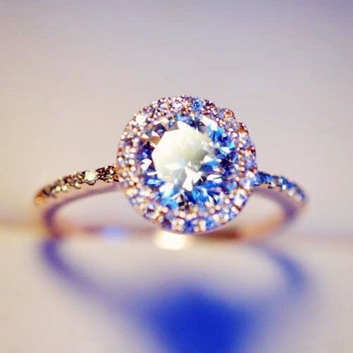 Rose Gold p 2.0ct Round Cut lab Diamond Engagement Anniversary Wedding Halo Ring - Picture 1 of 4