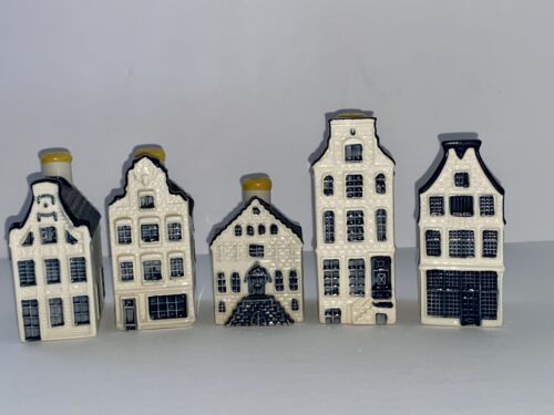 KLM Delft Blue House By BOLS Amsterdam Lot Of 5 - 4, 11, 14, 68, & 72 - Picture 1 of 10