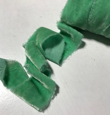 Hand Dyed Sea Glass Silk Velvet Ribbon  4 Widths to choose from 