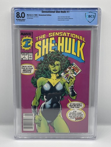 Sensational She-Hulk #1 CBCS 8.0 NEWSSTAND! (1989) Origin of She-Hulk Retold