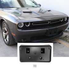 Car Front License Plate Holder Bracker Base For Dodge Challenger 2010 Black